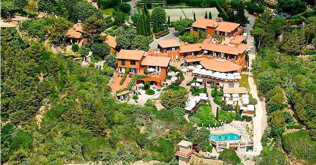 Veduta aerea dell’hotel Il Pellicano