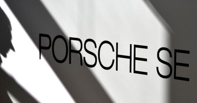 Il logo di Porsche SE. (Reuters)