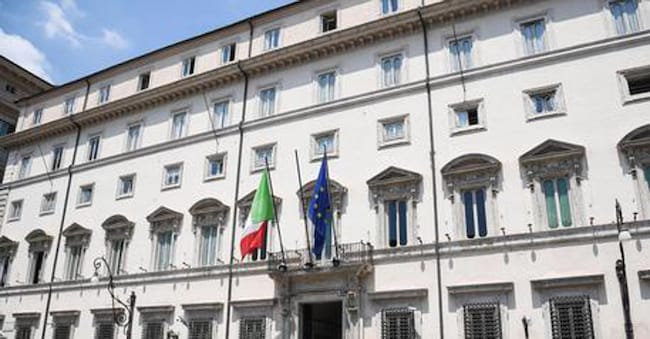 Una veduta esterna di Palazzo Chigi durante il Consiglio dei ministri, Roma, 19 luglio 2019.
ANSA/ALESSANDRO DI MEO