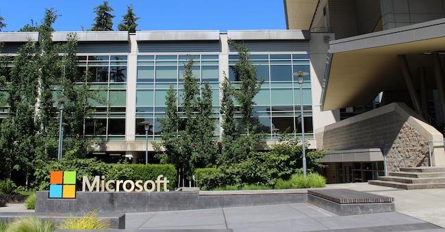 L’edificio 92 presso la sede centrale della Microsoft Corporation a Redmond, Washington.