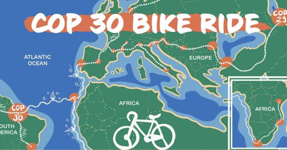 Ciclisti uniti per il clima con una pedalata che collega l’Azerbaigian al Brasile