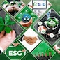Green business ESG management tool to save world future concept model case idea to deal with bio carbon waste cycle data for better day of city life while building jobs, money, LCA tax and profit .
