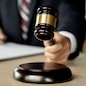 Justice and Law concept. lawyer working at courtroom, selective focus