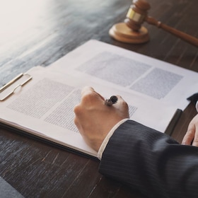 justice consultant working in courtroom / law firm.