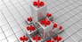 3d illustration of background with percent symbols