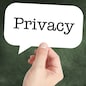 Privacy written on a speechbubble