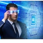 Artificial intelligence concept with businessman