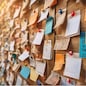 Community notice board filled with various announcements, events, and local news, serving as an important hub for community information and engagement.