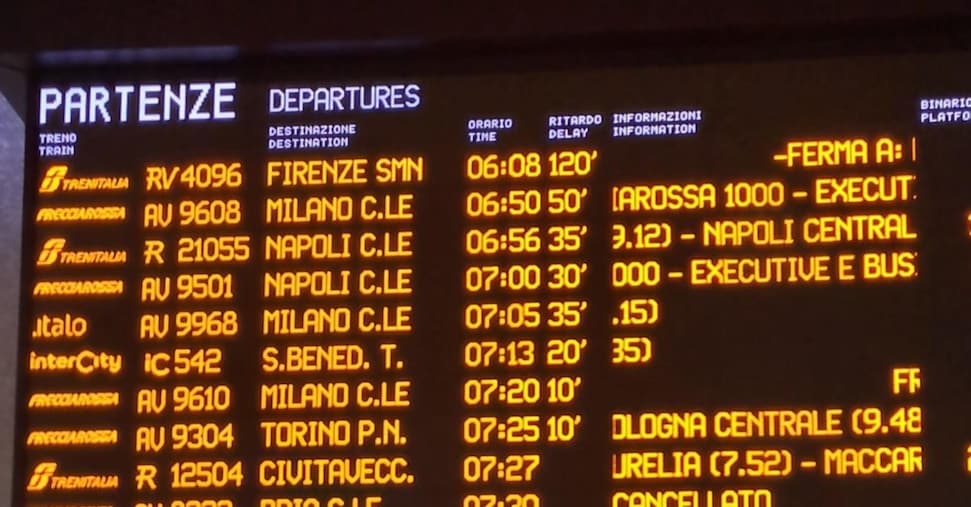 Altroconsumo: «Un treno ad alta velocità su cinque è in ritardo»