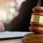 Justice and Law concept. lawyer working at courtroom.