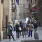 EMERGENZA CORONAVIRUS CORONA VIRUS COVID19 COVID 19  POSTA CENTRALE PIAZZA SAN SILVESTRO ROMA  RITIRO PENSIONI PENSIONE FILA CODA ATTESA