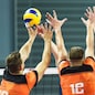 Triple block in men volleyball