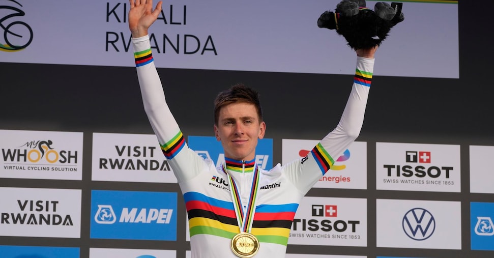 In Ruanda bis Mondiale per Pogacar dopo una fuga solitaria di 66 km In Ruanda bis Mondiale per Pogacar dopo una fuga solitaria di 66 km