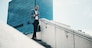 Black man, walking and stairs with phone for commute, business trip or corporate travel in city. Businessman, briefcase and staircase with mobile smartphone for career destination or job opportunity.