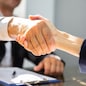 Close-up Of Businessperson's Hand Shaking With Partner