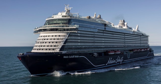 La nave Mein Schiff Relax consegnata da Fincantieri a Tui a febbraio e di cui le due nuove unità ordinate saranno gemelle