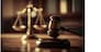 Scales Gavel legal justice court system symbols. Generative AI