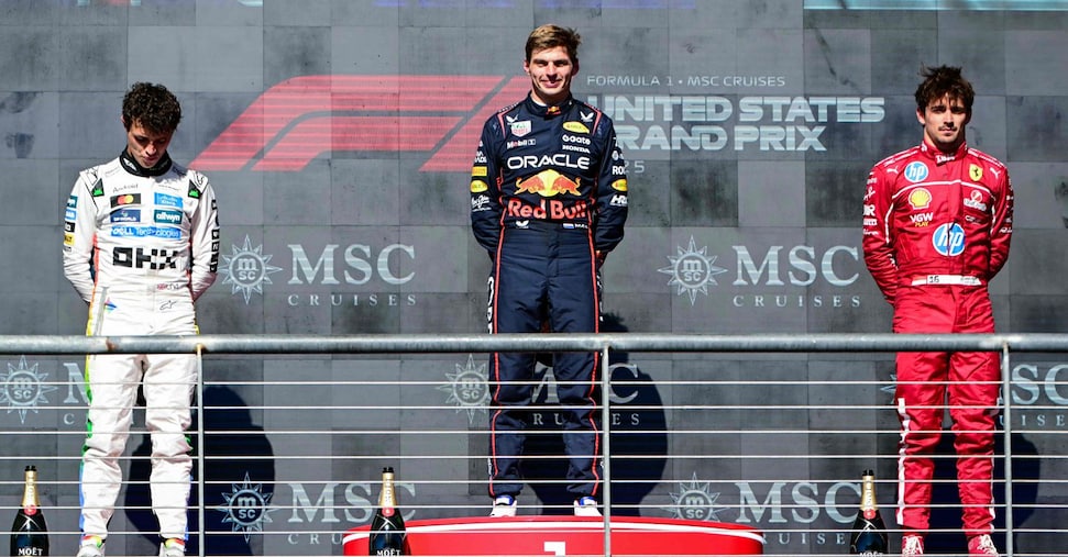Verstappen piglia tutto in Texas. Ferrari terza e quarta dietro a Max e Lando e davanti a Oscar