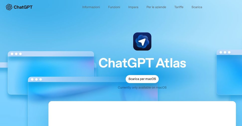 Nasce ChatGPT Atlas, il browser basato sull’Ai di OpenAI