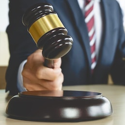 Justice and Law concept. lawyer working at courtroom, selective focus