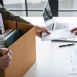 Business people breaking the contract with resignation letter staff reduction resigning leaving the office employee Resignation