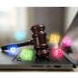 Judge's hammer on a laptop. Legal assistance. Legislative regulation of digital systems, cyberspace and Internet technologies. Data protection, online privacy, and internet legislation.