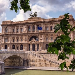 Corte di cassazione, cassation court by cloudy day, Roma, Italy