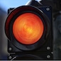 The red semaphore light. Trafic control light.