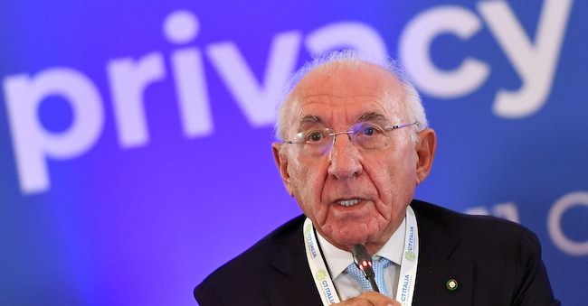 Il Presidente del Garante per la Protezione dei Dati Personali Pasquale Stanzione in occasione del G7 Privacy Italia 2024 a Palazzo Poli Roma, 11 ottobre 2024. 