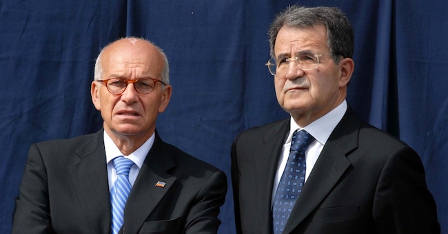 Fausto Bertinotti e Romano Prodi