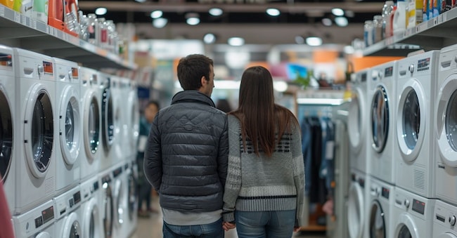 Acquisto elettrodomestici. (Imagoeconomica)