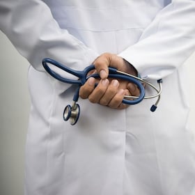 medical doctor with a stethoscope.