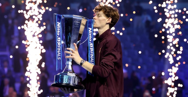 Atp Finals 2025 Torino 16/11/2025, cerimonia di premiazione Jannik Sinner.