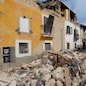 City destroyed by an earthquake