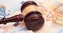 Judge gavel and euro banknotes