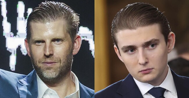 Eric e Barron Trump. (AP)