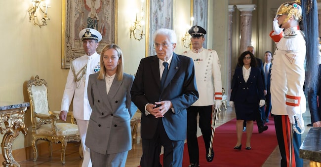 Il presidente della Repubblica Sergio Mattarella e la presidente del Consiglio dei Ministri Giorgia Meloni, Roma, 24 giugno 2025. ANSA/FRANCESCO AMMENDOLA