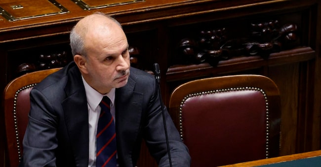 Il ministro della salute Orazio Schillaci durante lo svolgimento di un question time alla Camera dei Deputati, Roma 19 novembre 2025. ANSA/FABIO FRUSTACI