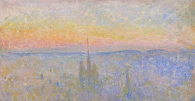 « Vue de Rouen depuis la côte Sainte-Catherine» di Claude Monet