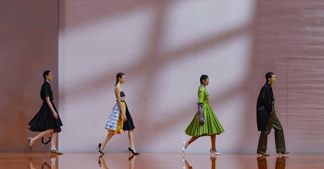 25/09/2025 Milano Fashion Week, sfilata di Prada, collezione Primavera-Estate 2026.