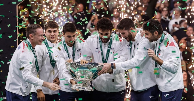 La nazionale italiana vince la Coppa Davis 2025 a Bologna