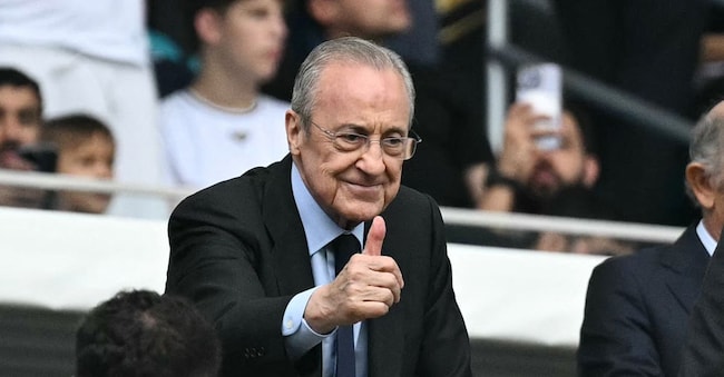 Il presidente del Real Madrid, Florentino Perez