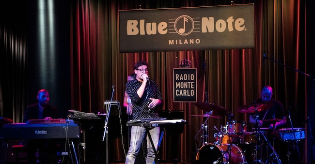 Serena Brancale e Willie Peyote al Blue note di Milano di proprietà di Casta Diva Group. (Claudia Greco / AGF)