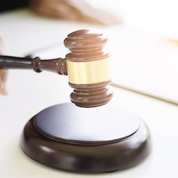 Justice and Law concept. lawyer working at courtroom.