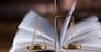 Scales of justice, law gavel