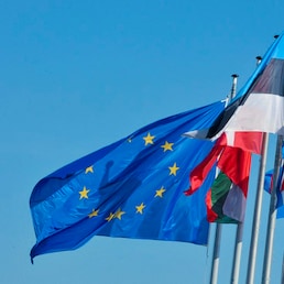 Open Doors Day in Strasbourg.  Raising of the flags - Opening ceremony.