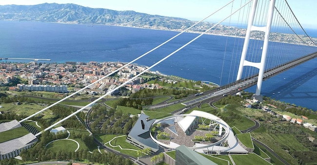 PONTE SULLO STRETTO DI MESSINA RENDERING PROGETTO PROGETTI CORTE DEI CONTI BOCCIA IL PONTE SULLO STRETTO - FOTO ARCHIVIO