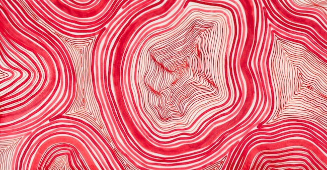 «Unknowable Waves #11», 2025 di Gözde Mimiko Türkkan, inchiostro acrilico su carta senza acidi, 50 × 70cm. Courtesy of the artist and Pilot Gallery, Istanbul