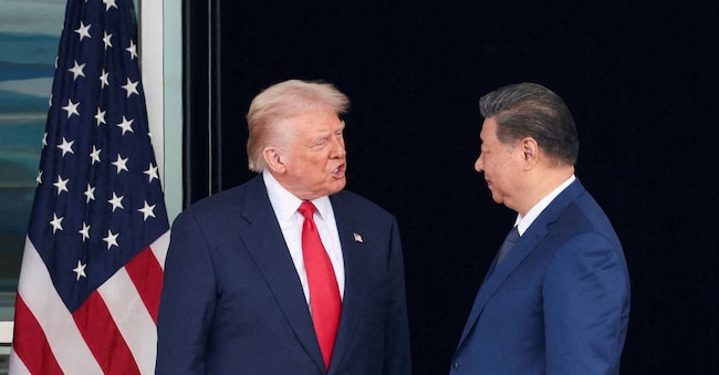 Donald Trump e il presidente cinese Xi Jinping durante l’incontro in Corea del Sud di fine ottobre 2025