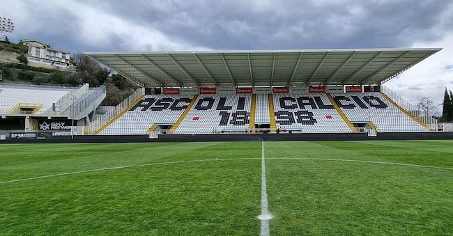 Lo stadio di calcio di Ascoli